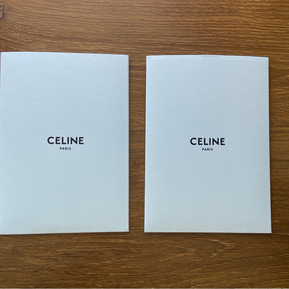 Celine Paris White Booklet Receipt Sleeve